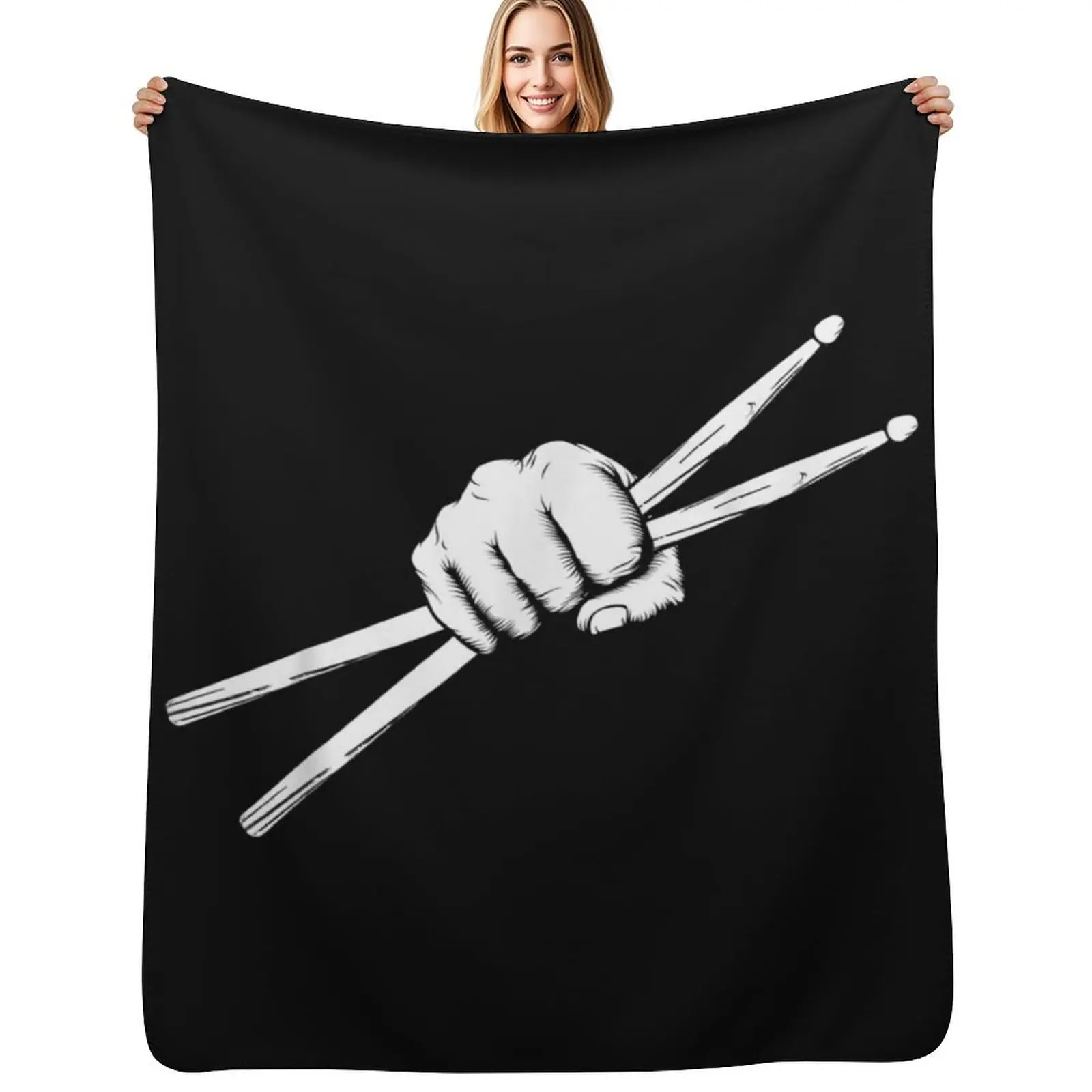 Drumsticks Drummer - Drumset Drums Gift Throw Blanket Thins For Baby Single Hair Kid'S Blankets