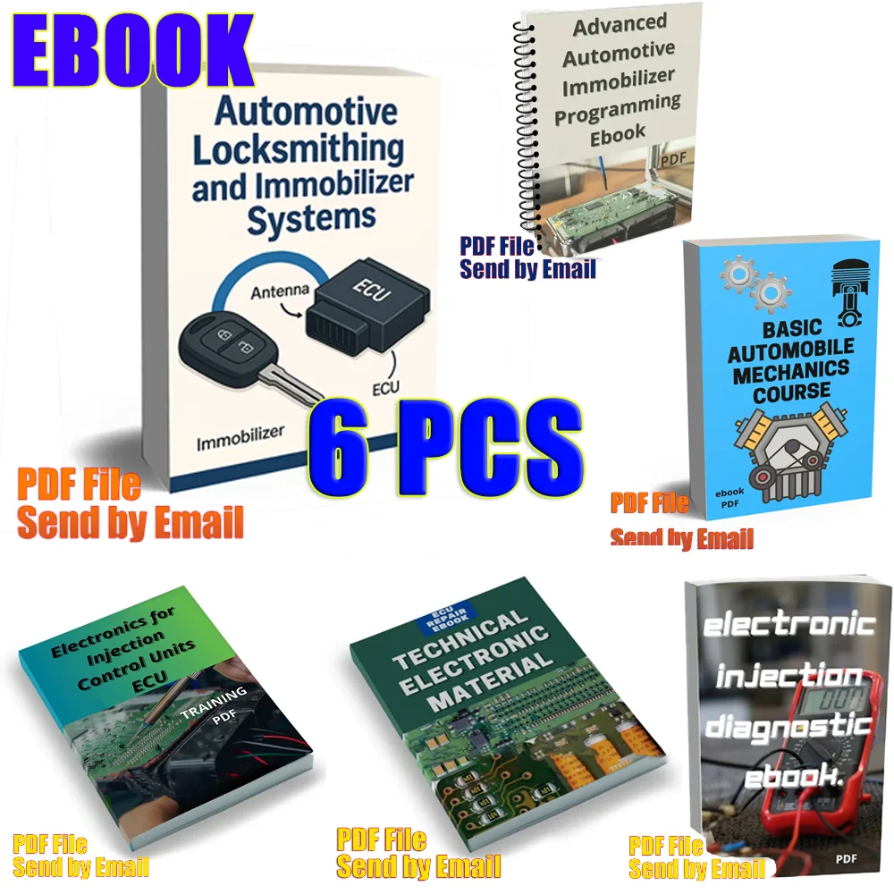 

New 6pcs EBooks PDF Automotive Lock-smith Guide/ Electronic Injection Diagnostic/ BASIC ELECTRONICS CONCEPTS AUTO COURSE Ebook
