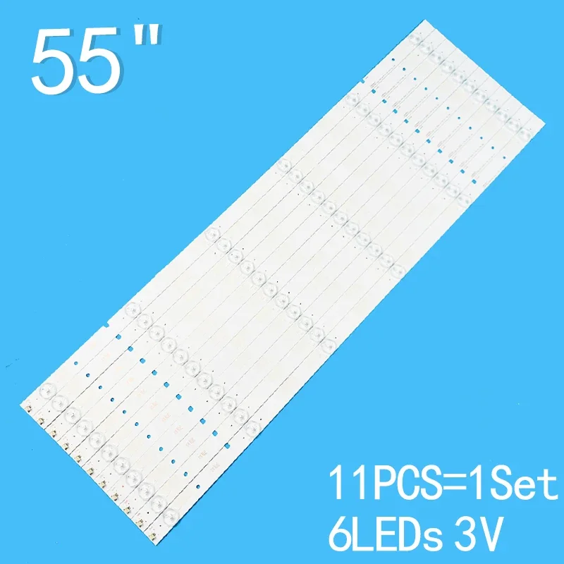 New 11PCS/lot 609mm 6LEDs 3V For 55" TV LED 55K20JD LED55K220JD LED55EC290N LED55EC280JD SVH550AB1 SVH550AB1_6LED_Rev0_131030