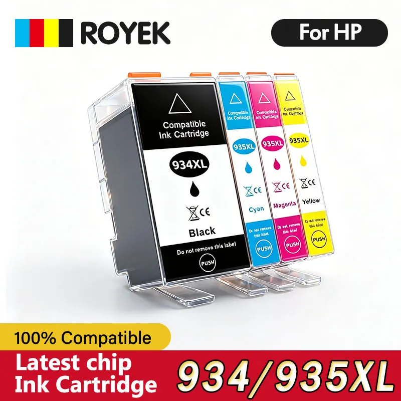 ROYEK 934XL 935XL Compatible Ink Cartridge For HP 934 935 XL Compatible Officejet Pro 6830 6815 6230 6835 6812 6820 Printer
