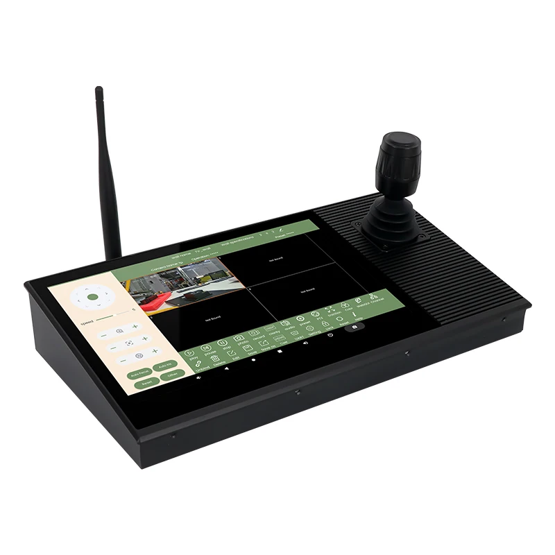 YC-PTZ10 10-Inch Android Touch Screen Monitor Joystick Control Panel Network Conference System 1080P 255 IP Translation