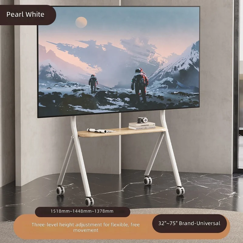TV mobile bracket Nordic retro floor removable universal living room monitor TV rack cabinet - view 6