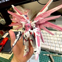 ZGMF-X10A HG 1/144 Freshman Freedom Mecha Assembly Model Action Figures Cherry Blossom Color Scheme Children Toy Gift Decorate