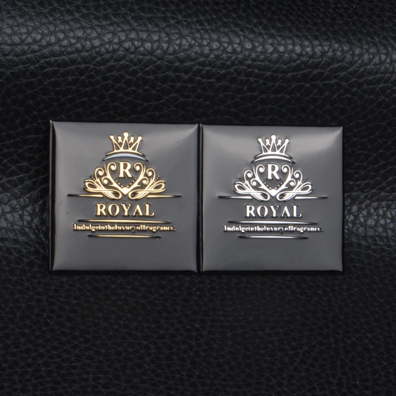 カスタムOEMデザイン3Dエンボス加工メタルアルミラベル粘着香水瓶メタリックステッカー