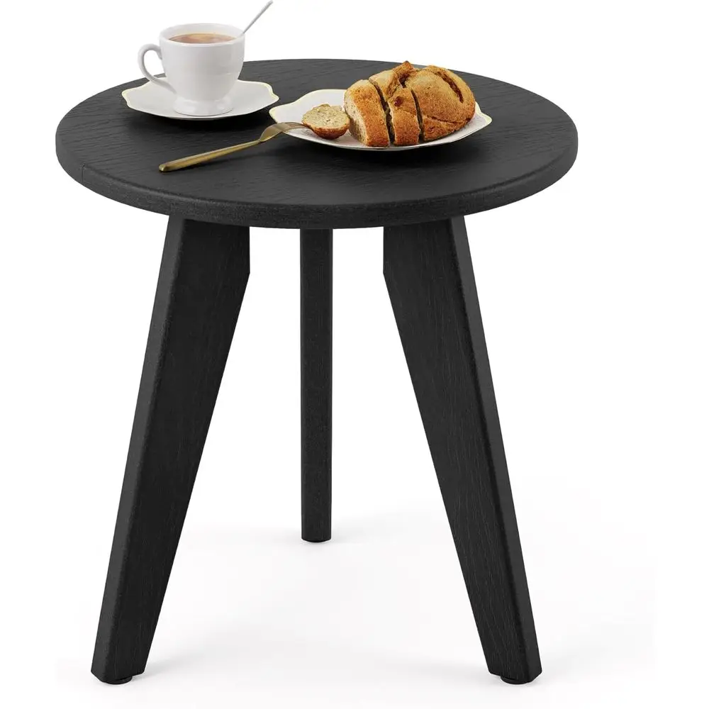 

HDPE Outdoor Side Table, Small Round Side Table Weather-Resistant, Outdoor Side Tables or Patio, Porch, Deck, End Table or Plant