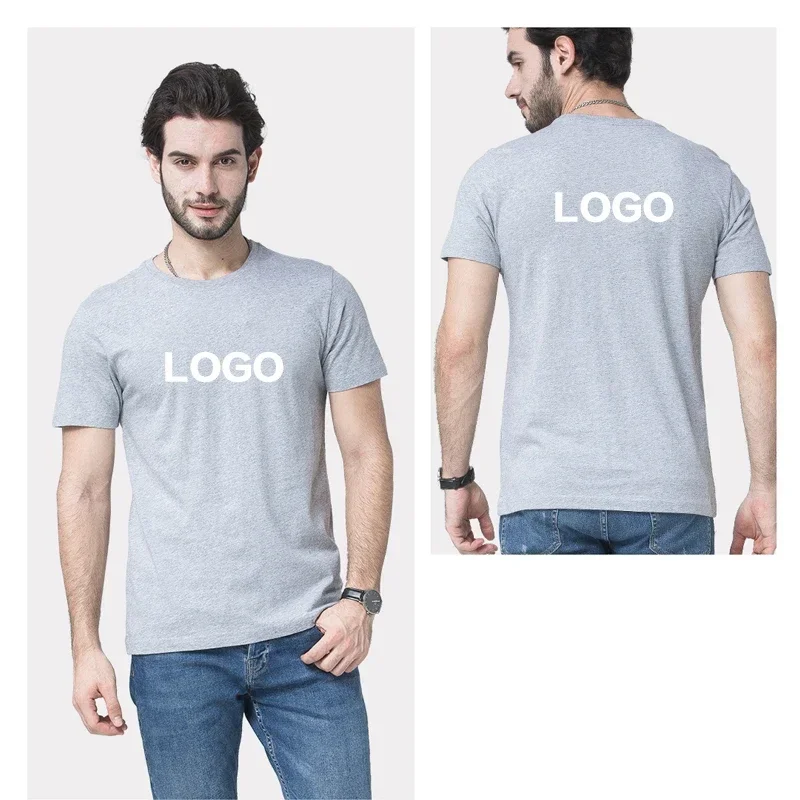 Cotton T-shirt Custom Logo Round Neck Advertising Shirt Printing Work Clothes Short Sleeve Men's T-shirt Group Culture Shirt