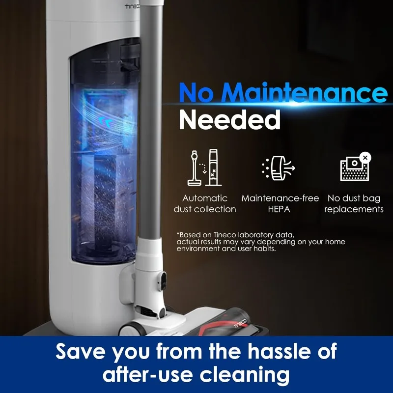 Tineco Pure ONE Station 5 Cordless Smart Vacuum with 2.5L Auto Dust Base,Full-Path Self-Cleaning,175W Suction,ZeroTangle Tech