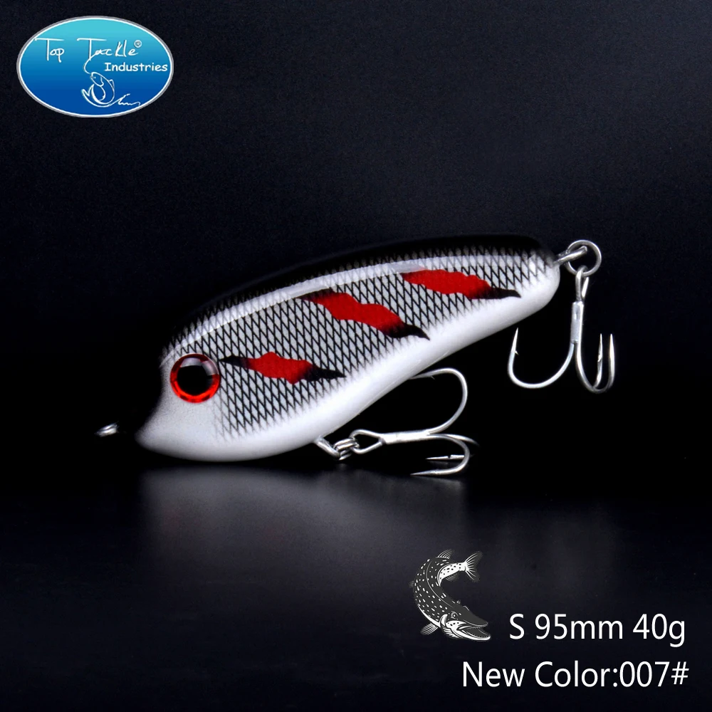 

115mm 60g 95mm 40g Slow Sinking Pencil Hard Jerk Bait Pike Bass Big Size Fishing Lure Jerkbait pencil with Mustad Hooks