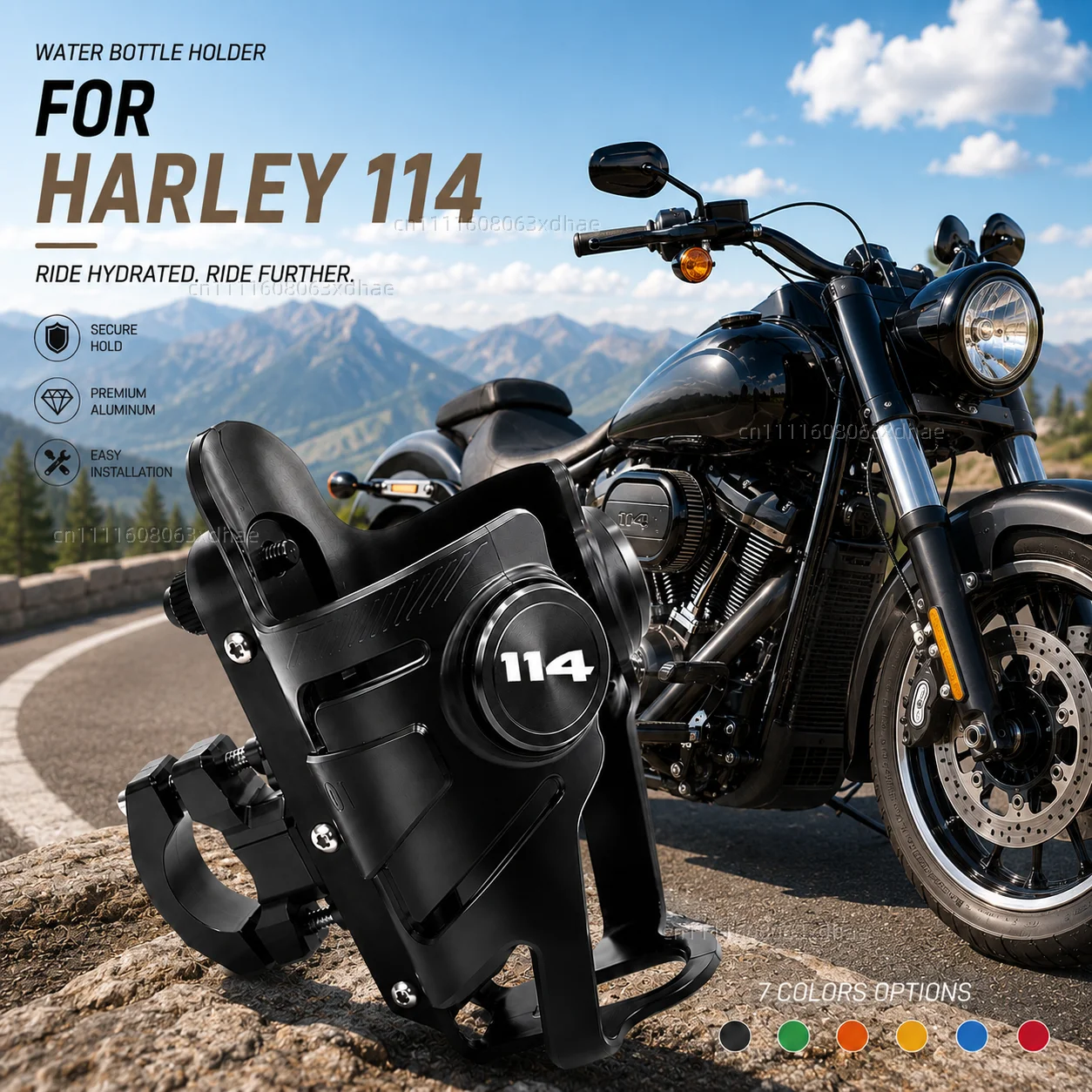 Motorcycle Water Bottle Holder For Harley Softail Fat Boy 114 FLFB Coffee Beverage Tea Cup Support Modification Accessories