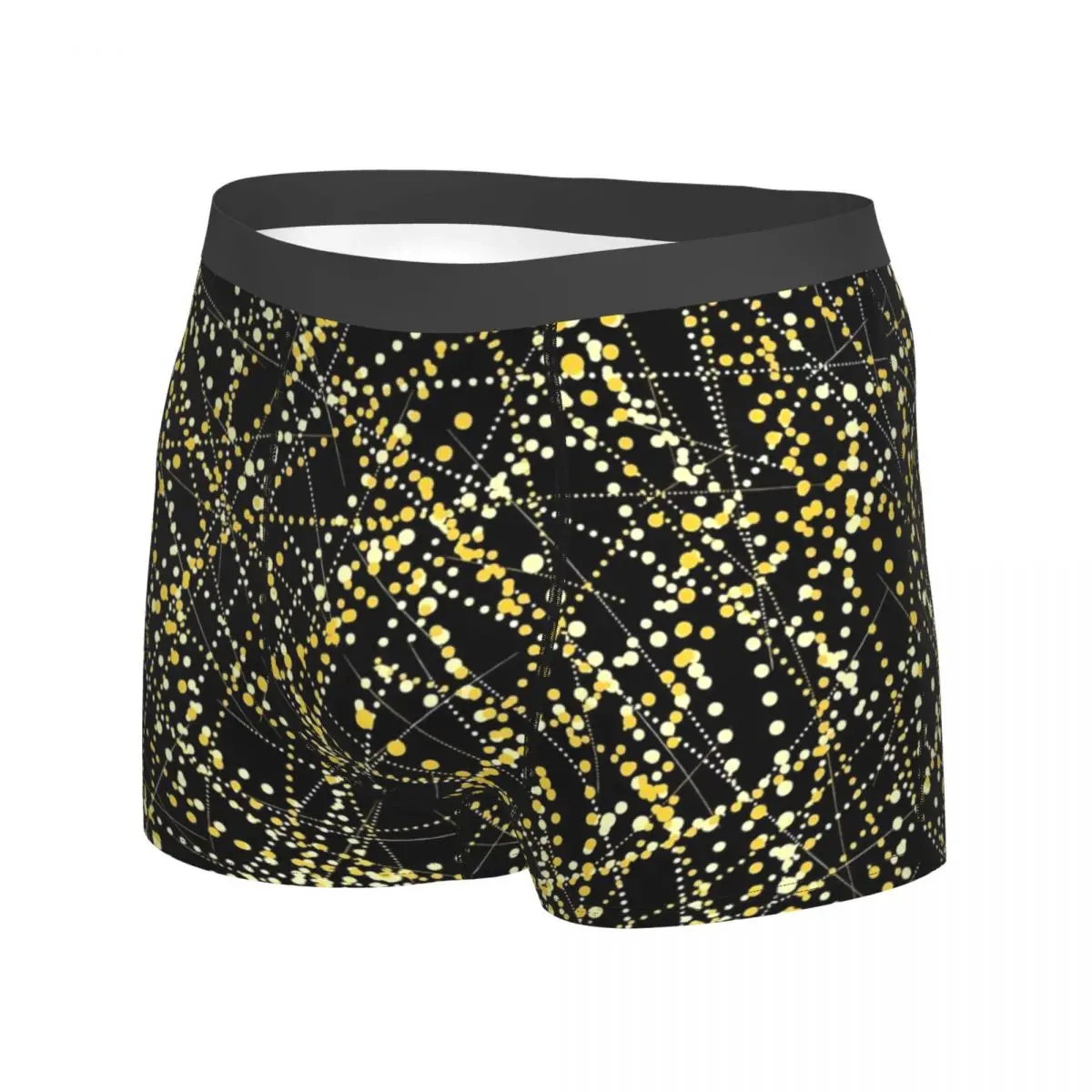 Gold Dot Underwear Lines Print Pouch High Quality Trunk Print Shorts Briefs Classic Men Panties Plus Size