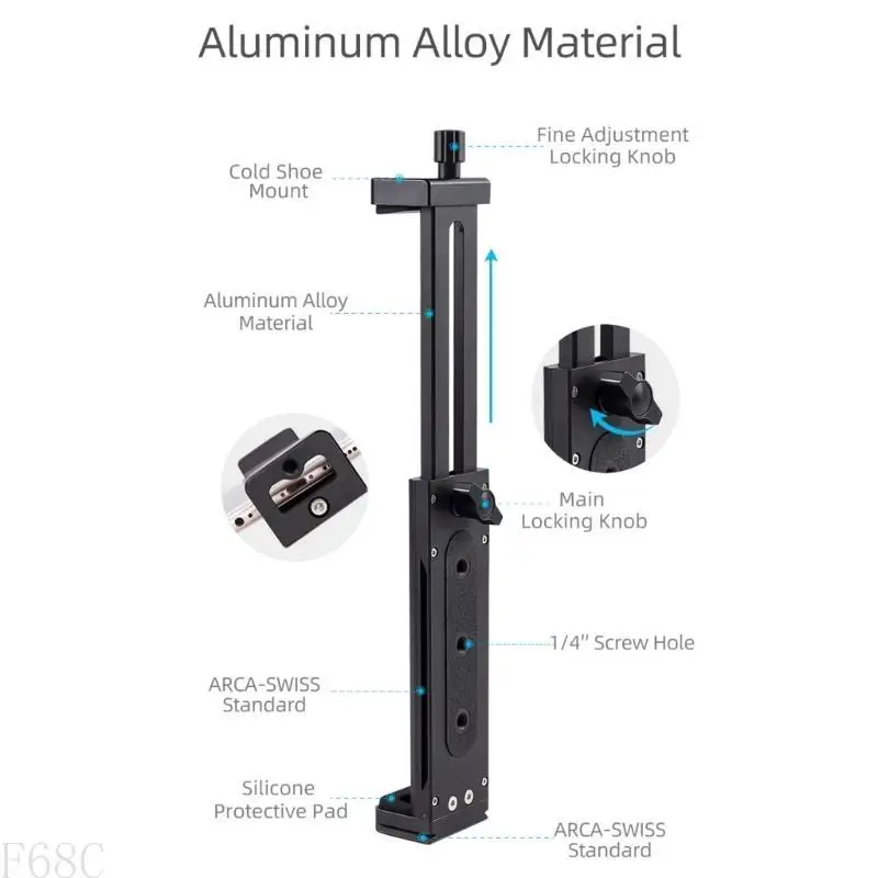 F68C XJ15 태블릿 홀더 삼각대 마운트 클램프 금속 정제 스탠드 클롤 슈 마운트