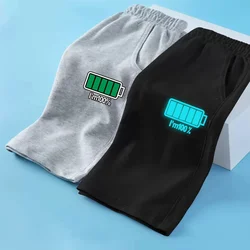 3-13T Summer Children Sports Shorts Battery Energy Guard Sweatpants Boys Short Pants Cotton Print Bottom Clothes