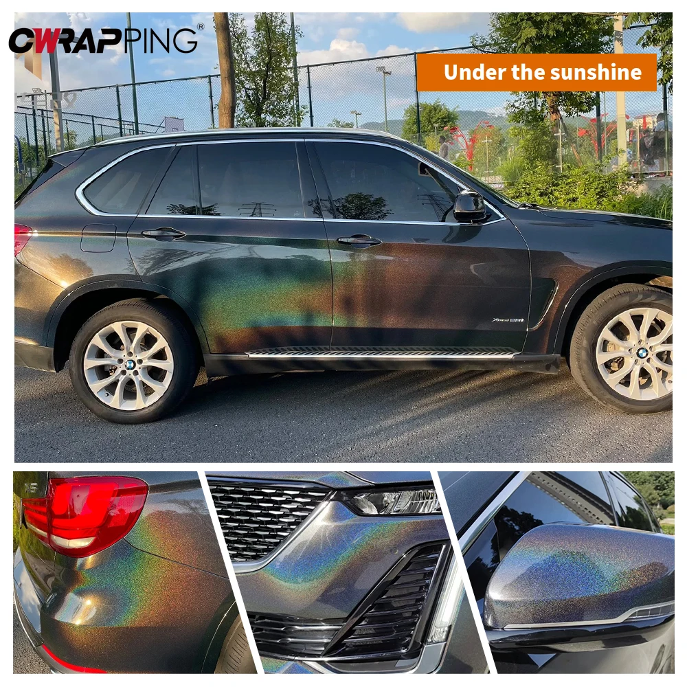 

Holographic Rainbow Laser Vinyl Car Wrap Glossy Customization Film Decal Auto Interior Exterior Stickers for Car Accessories