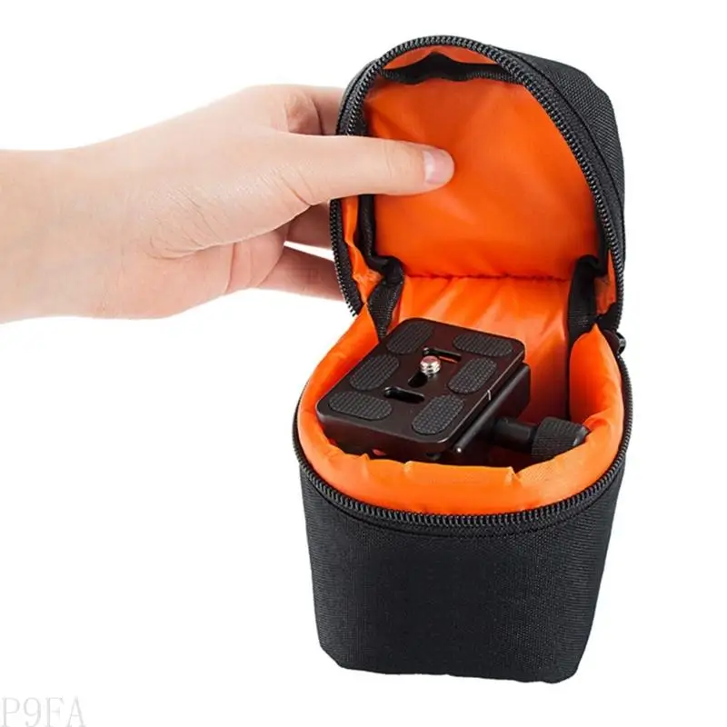 

Universal Camera Lens Bag with Zipper Dustproof Pocket Soft Storage Bag for DSLR Lens Camera Bag