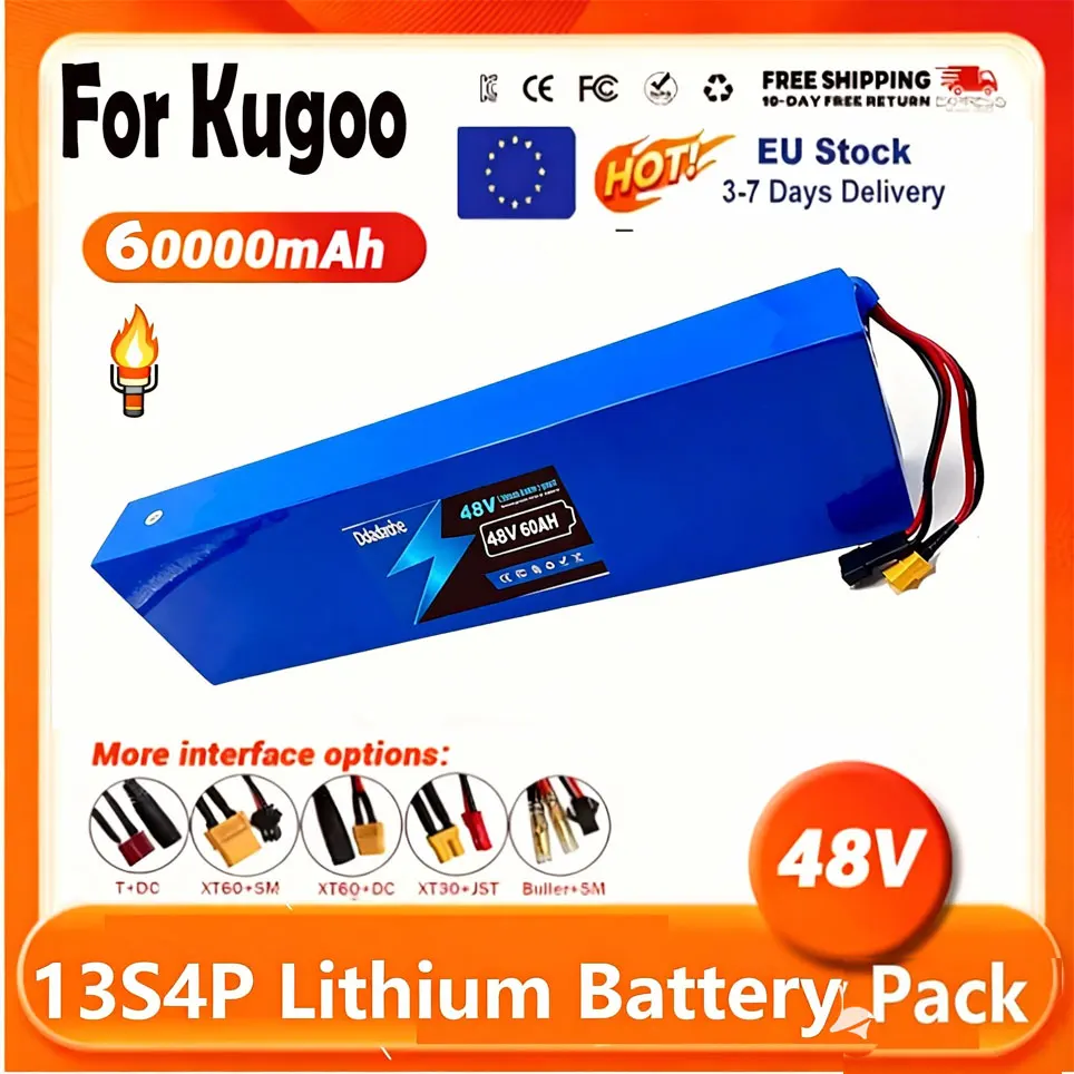 13S4P48VForKugooM4/M4Pro/MaxSpeed60000mAhbatterypackelectricscooter18650batterypackbuiltinBMS-AliExpress44