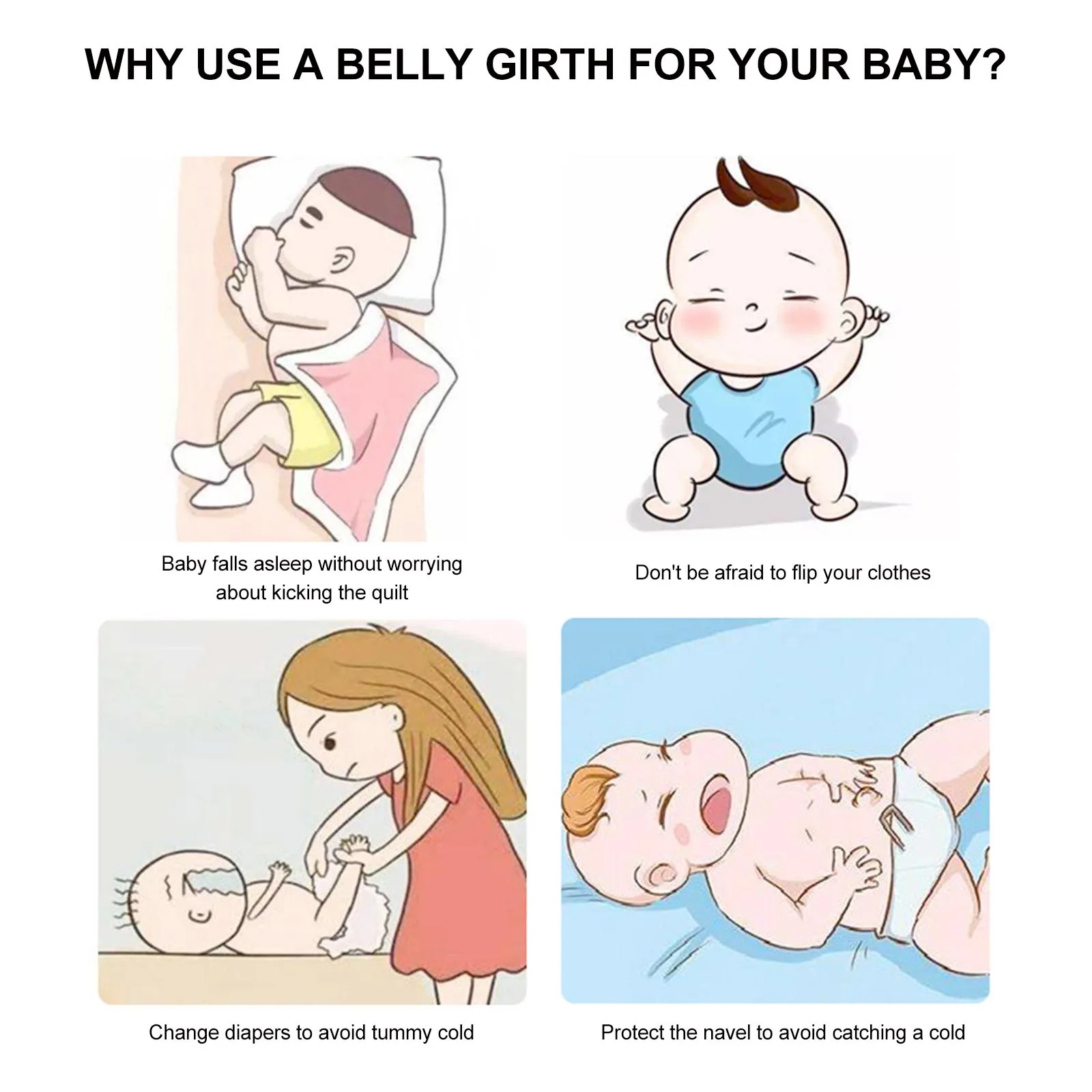 

3 Pcs Umbilical Cord Newborn Belly Belts Infant Wrap Navel for Bellyband Cotton