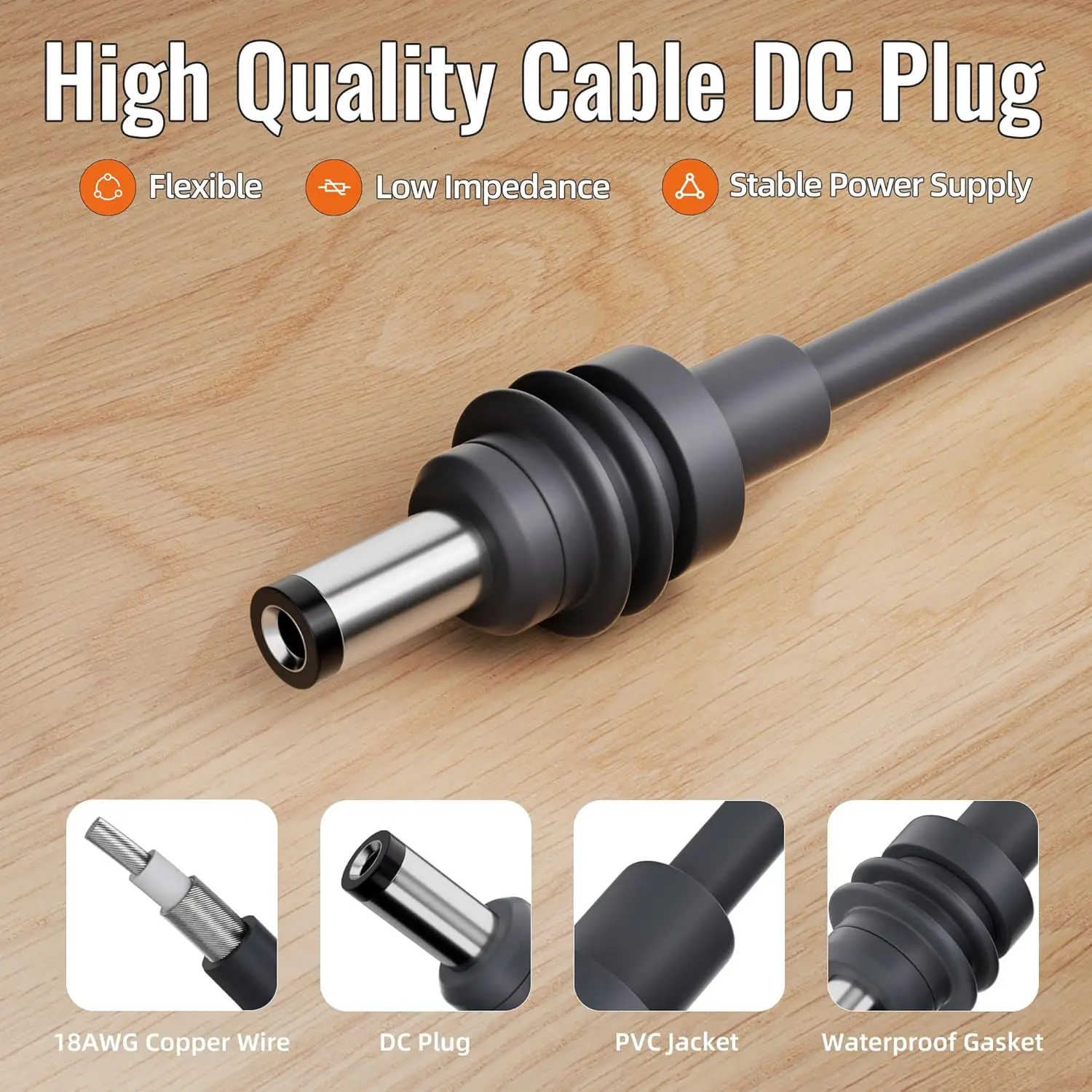 Step-Up Converter 12V to 30V 3.5A, Waterproof /3M Cable for Cars, RVs, Camping, DC5521, Fits 10V-28V TO 30V3.5A