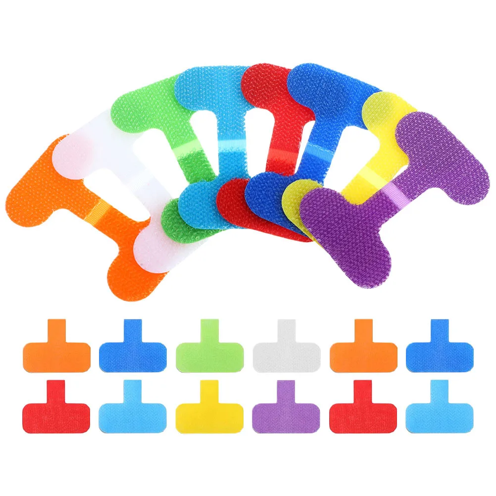 

20pcs Colored Cable Organizers Nylon Marking Tags For Cords Wire Tie Downs Cord Labels Fastening Cable Tags Cord Identification