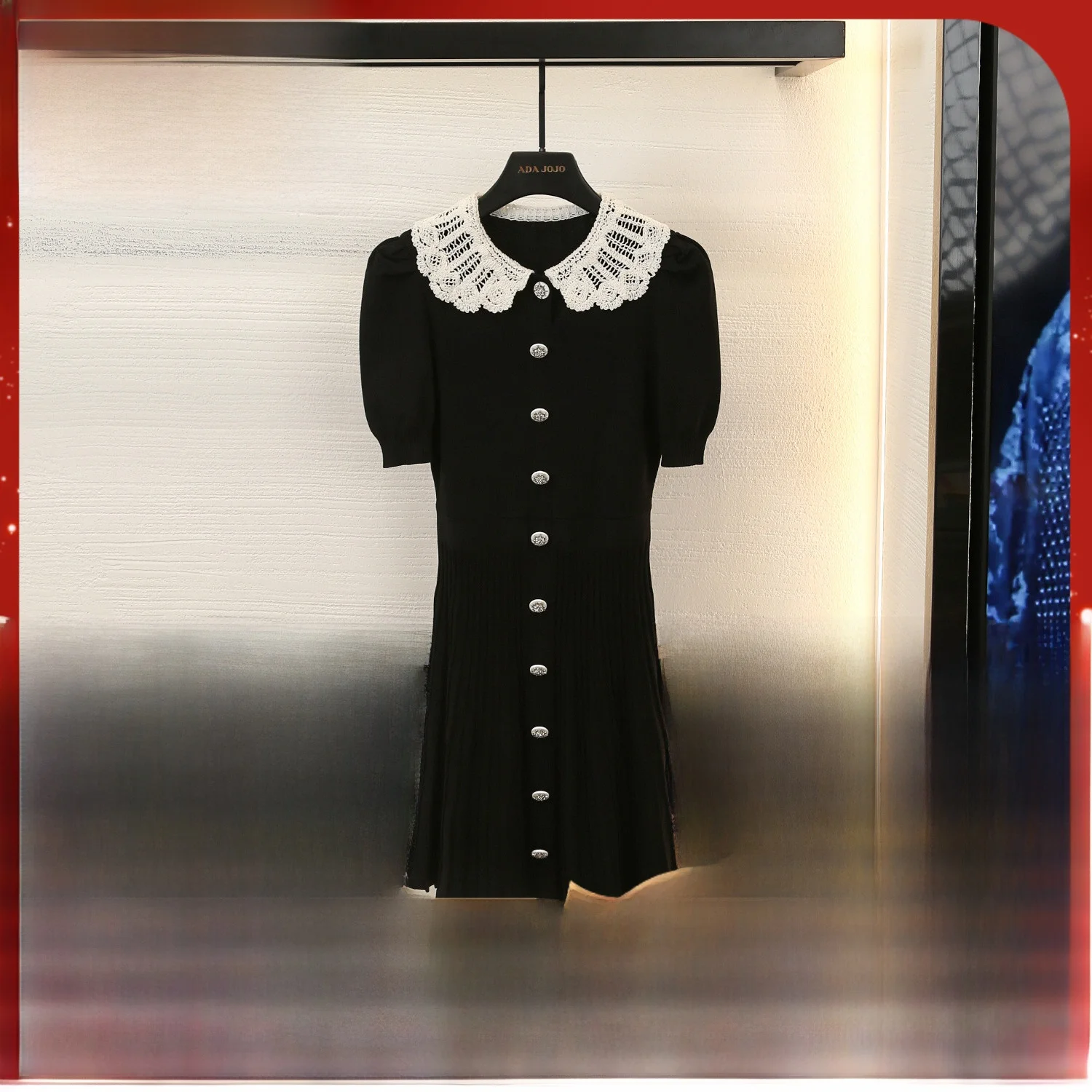 

Новинка! Женское трикотажное платье Heben Sle Bla Dr с воротником-пуделем, плиссировкой и одной пуговицей, облегающее, осеннее.