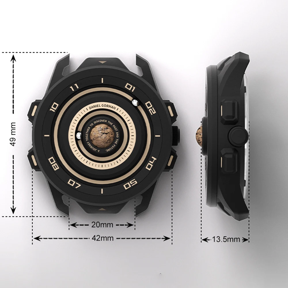 Luksusowe zegarki męskie Trend w modzie zegarek z kulką magnetyczną Daniel Gorman kwarcowe zegarki na rękę 42mm Top marka 3D Planet świecące zegary