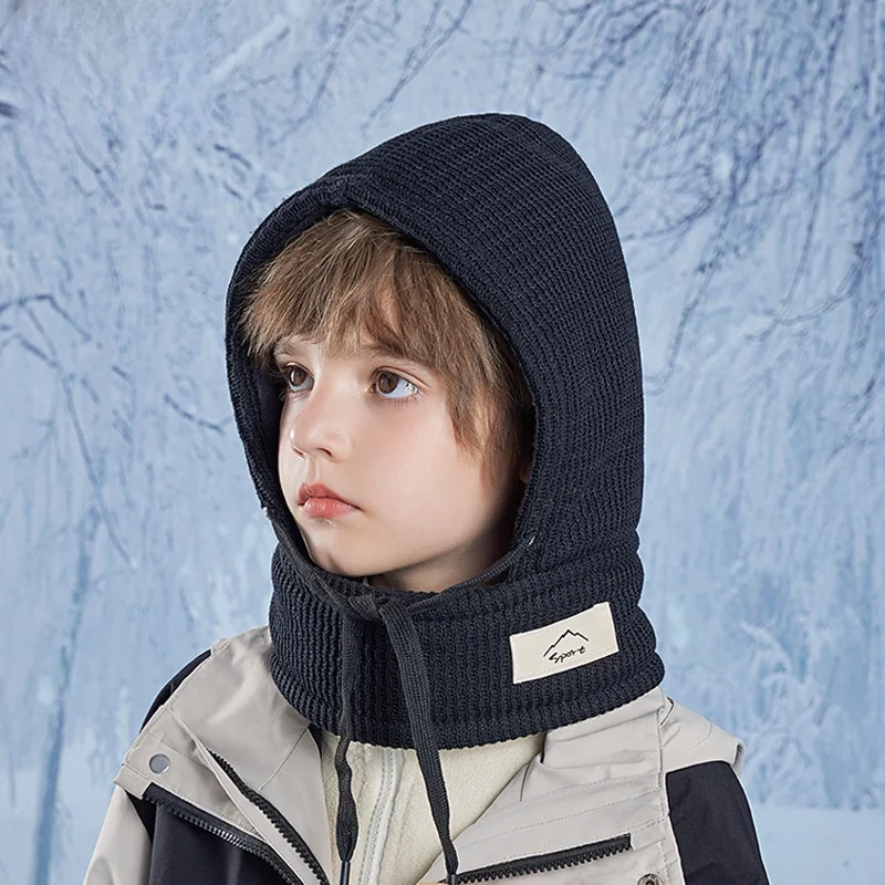 Gorro infantil de invierno: una combinación de gorro, máscara y bufanda para niños y niñas, con protección para los oídos y forro para el calor y