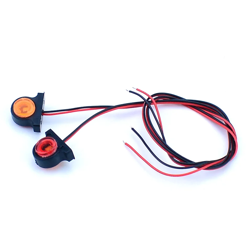 2pcs LED 2 색 위치 조명 사이드 램프 1/14 Tamiya RC 덤프 트럭 티퍼 SCANIA 770S VOLVO BENZ MAN TGX Car 장식