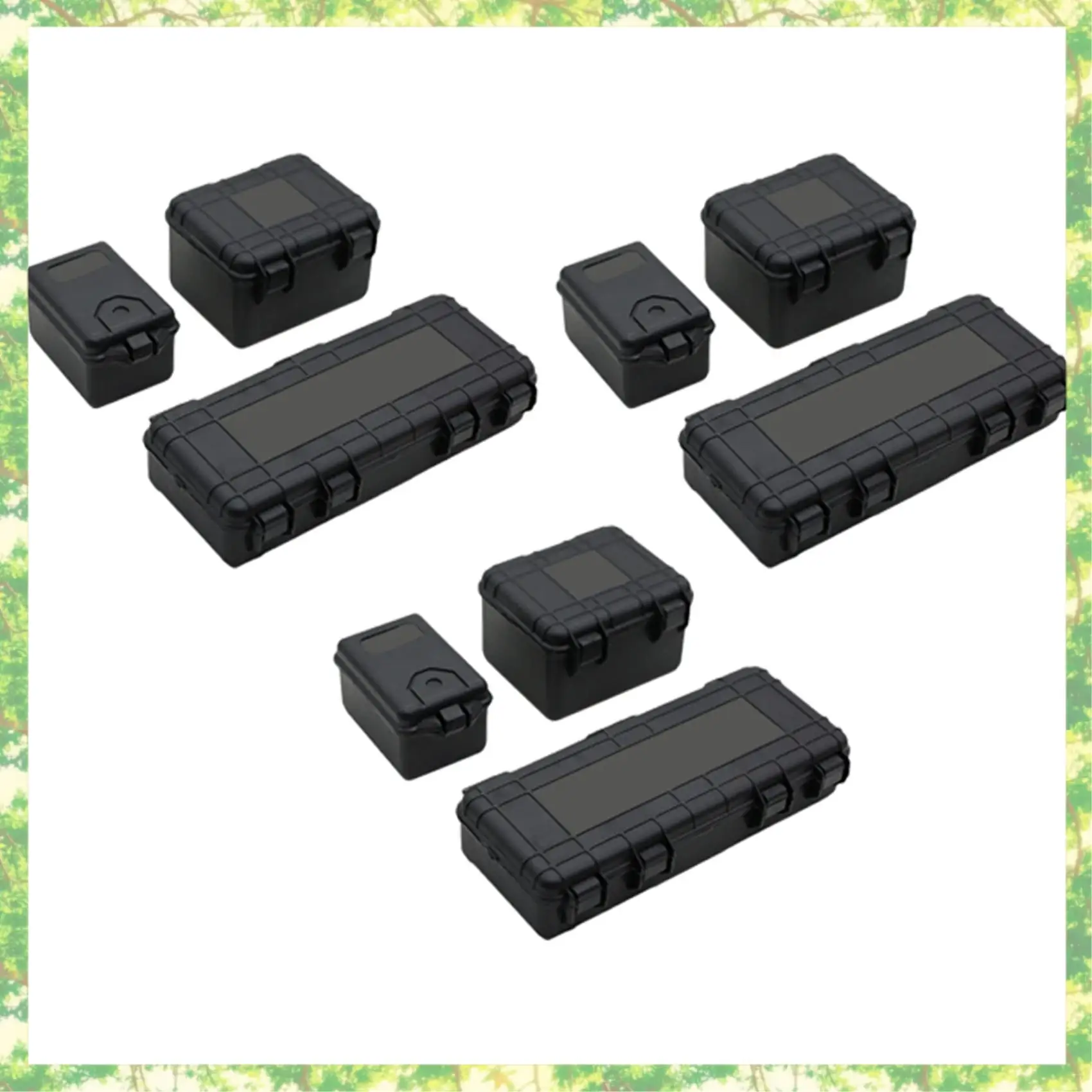 Eco-friendly-9Pcs plástico rc carro caixa de armazenamento ferramenta decoração para traxxas trx4 axial scx10 90046 d90 1/10 rc rastreador acessórios