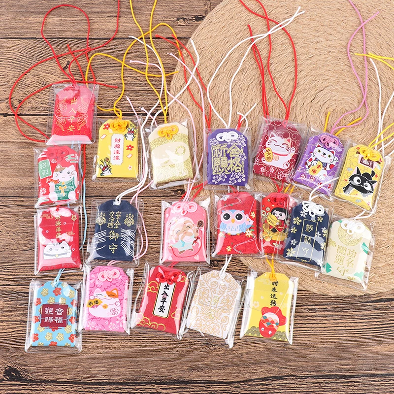 1pcs  Japanese Prayer Omamori Pray Fortune Health Wealth Bag Guard Talisman Pendant