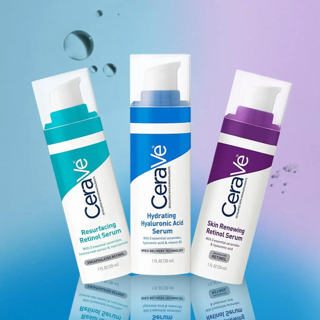 30ml CeraVe Skin Renewing Retinol Resurfacing Hydrating Hyaluronic Acid Serum For Post-Acne Marks and Skin Texture Pore Refining 2