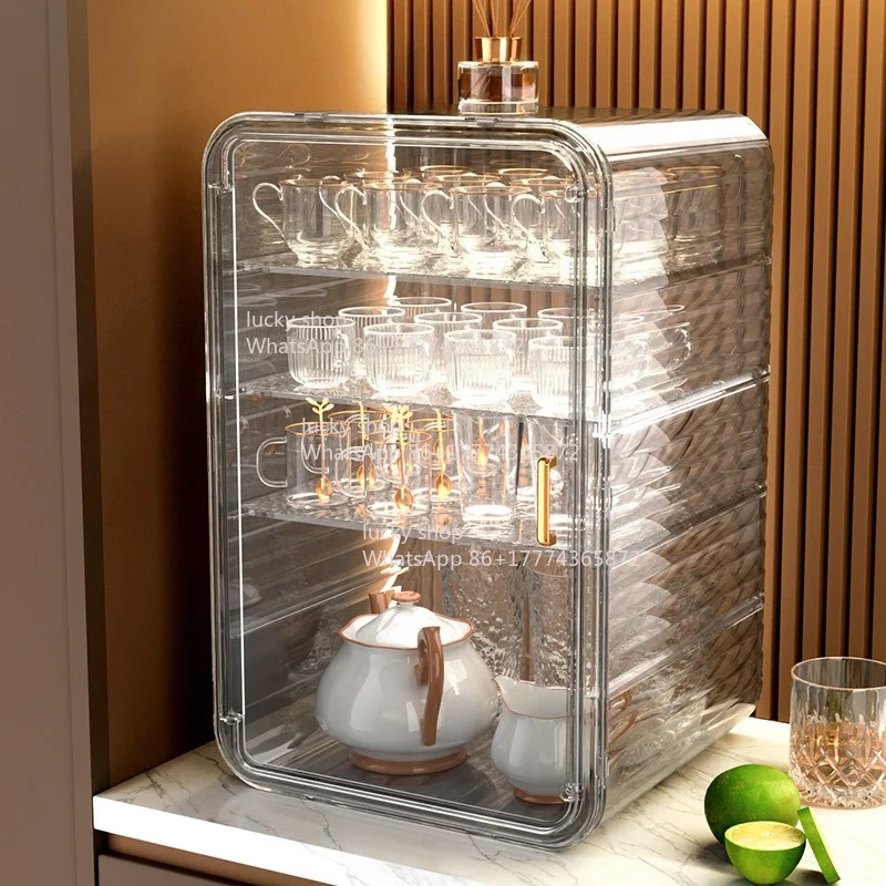 

Cup Storage Rack Desktop Dustproof Water Cup Storage Box