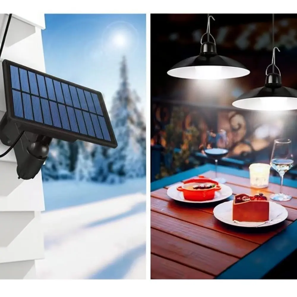 Outdoor Split Solar Light LED Pendant Lamp For Backyard Patio Garden Balcony Shed Camping Tent Lighting Solution
