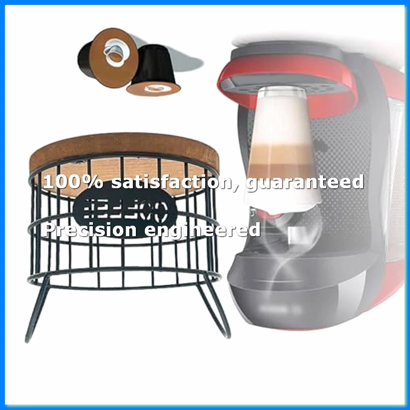 

CoffeePod Holder Coffee Pod Containers Coffee Bar Accessories Metal Coffee Pod Basket Organizer for Kitchens CountertopA-A63M