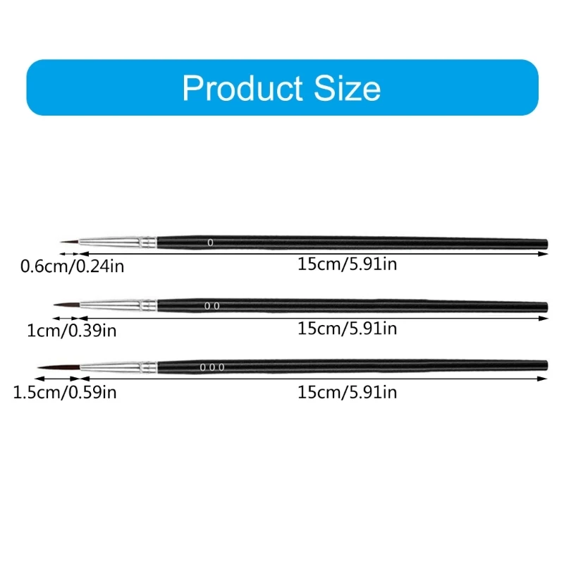 30 Cái/bộ Cọ Sơn Mỹ Tiết Nhỏ Cọ Sơn Với 3 Kích Thước Cho Tranh Nghệ Thuật Trang Sức Giọt