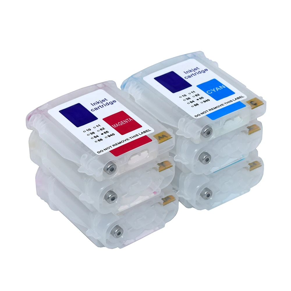 6 Color Refillable Ink Cartridges For HP 84 85 For HP Designjet 30 90 130 Printer With ARC Chips