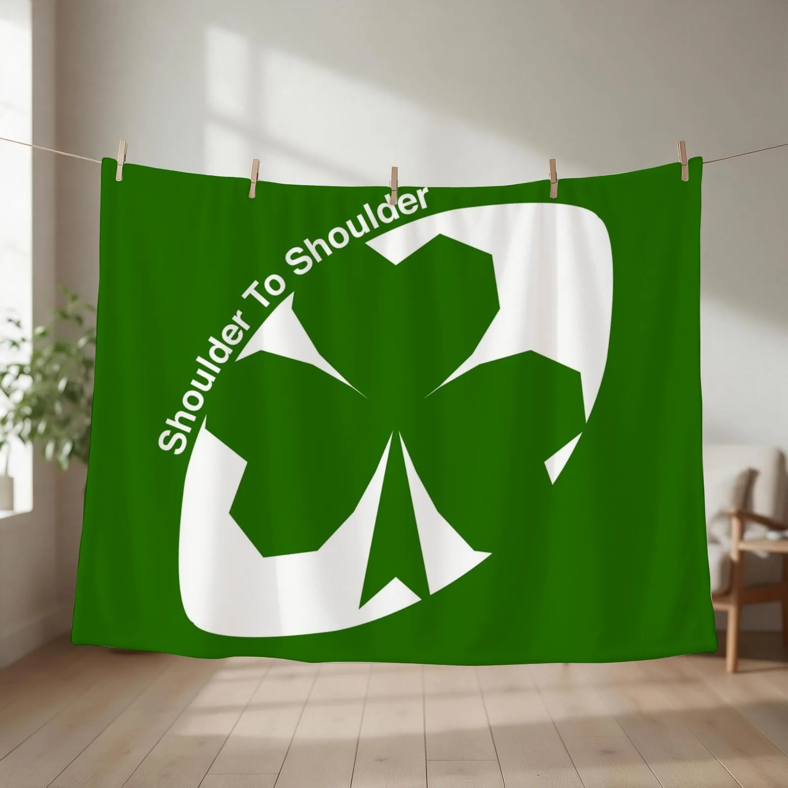 Rugby Ireland Throw Blanket couch cozy soft plush fuzzy picnic outdoor blanket