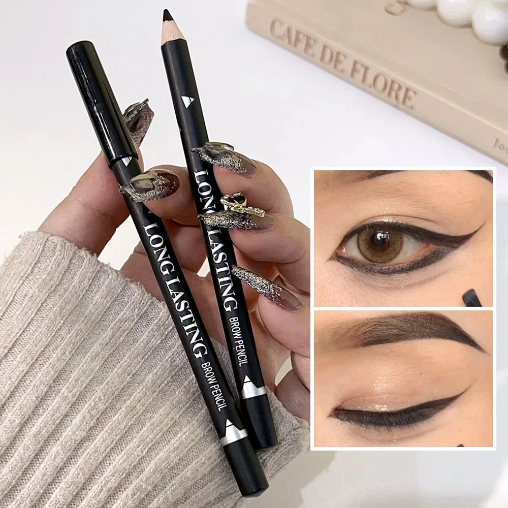 Eyeliner matita per sopracciglia impermeabile senza sbavature penna per sopracciglia donna professionale a lunga durata naturale rinforzatori per sopracciglia cosmetici