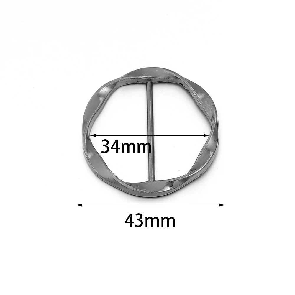 5pcs/lot Zinc Alloy Round Circle Clip Buckle Metal Slide Ring Buckle T-shirt Corner Ring Scarf Clip Clothing Bag DIY Accessories