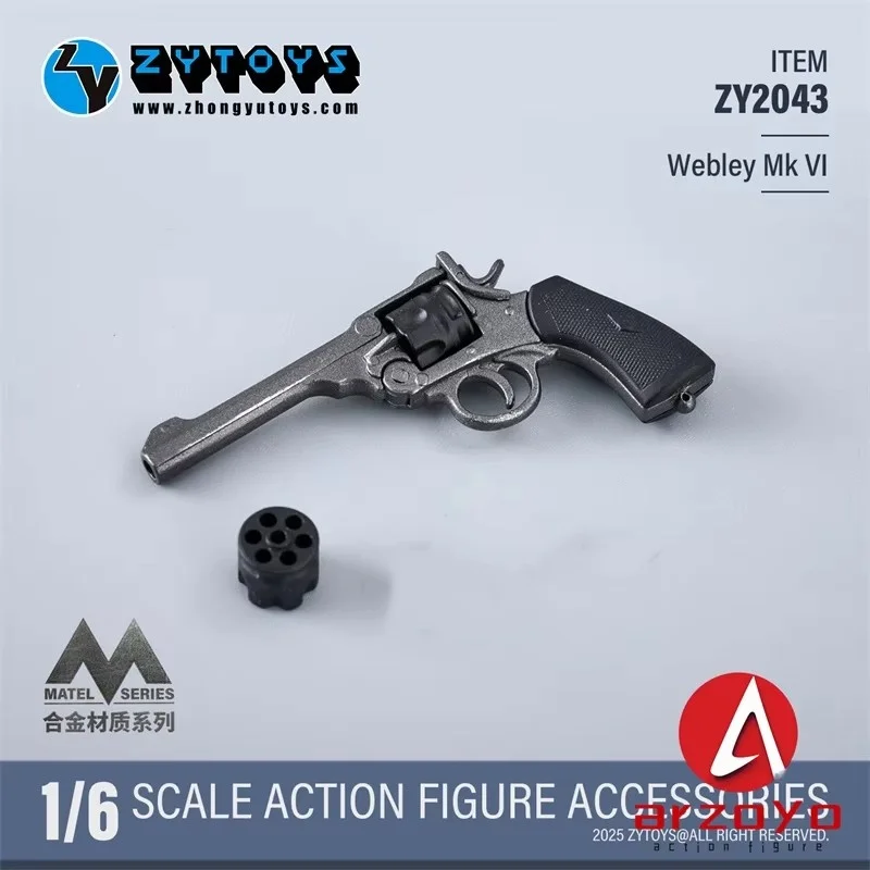 ZYTOYS ZY2041 1/6 Soldat Legierung Handheld Modell M9 M1911 Webley Mk VI Gun Modell Zubehör Fit 12'' Soldat Action Figur