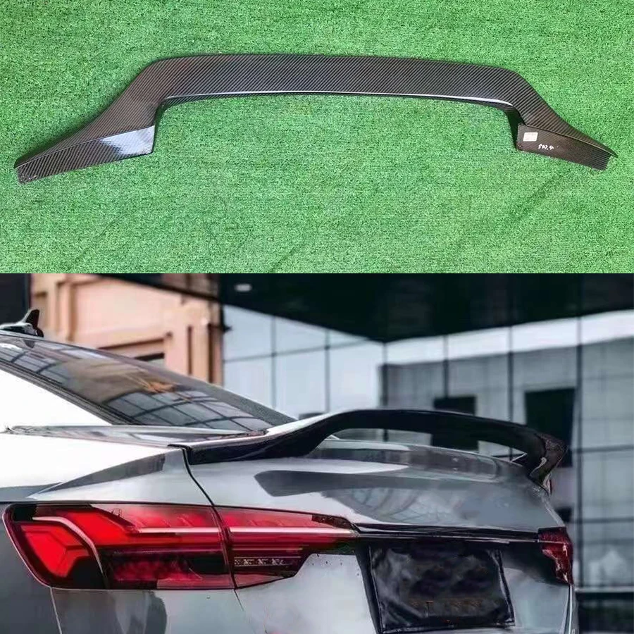 For Audi A4L A4 S4 B10 2019+ High quality Carbon Fiber Tail fins Rear Trunk Spoiler Guide Wing Rear Wing Diverter Body Kit