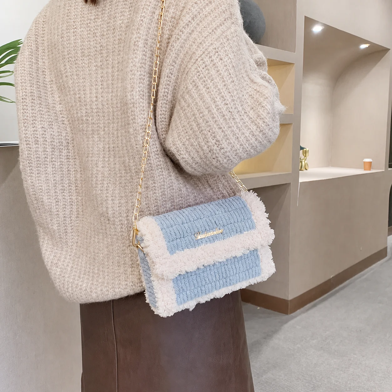 Hand Sewn Bag Kit Woven Knitting Crochet Bag Kit Crossbody Bag Making Accessories Soft For Birthday Gift Diy Handmade Project