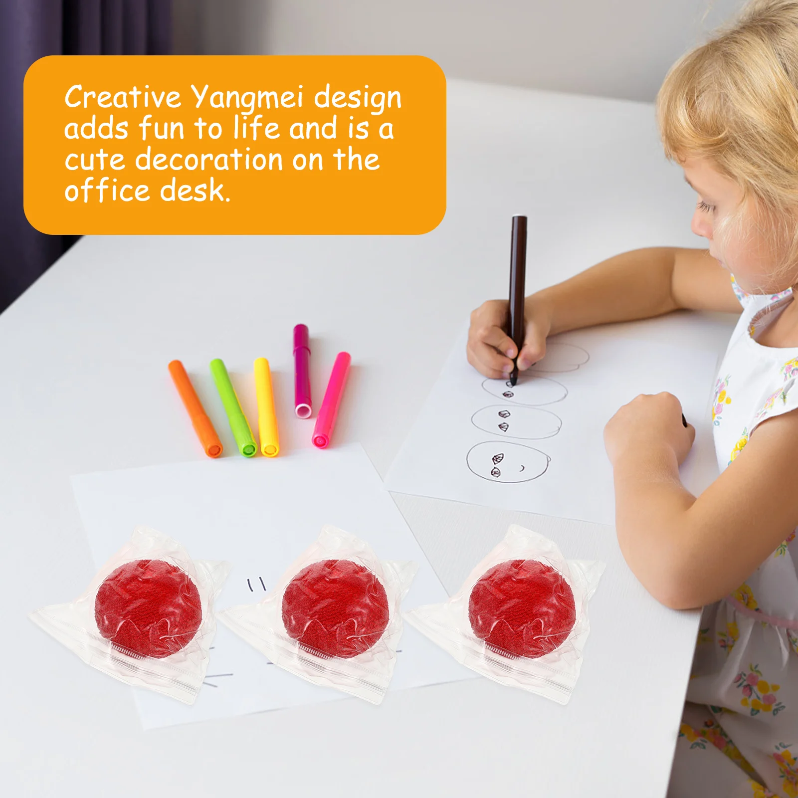 8 قطعة بسط Tpr فو الفاكهة ضغط الحسية للأطفال البالغين الإجهاد الإغاثة اليد تململ مجموعة اسفنجي صغيرة ديكور