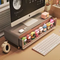 Desktop Blind Box Storage Display Rack Cartoon Model Computer Monitor Height Increase Storage Rack Tabletop Storage BoxZE755