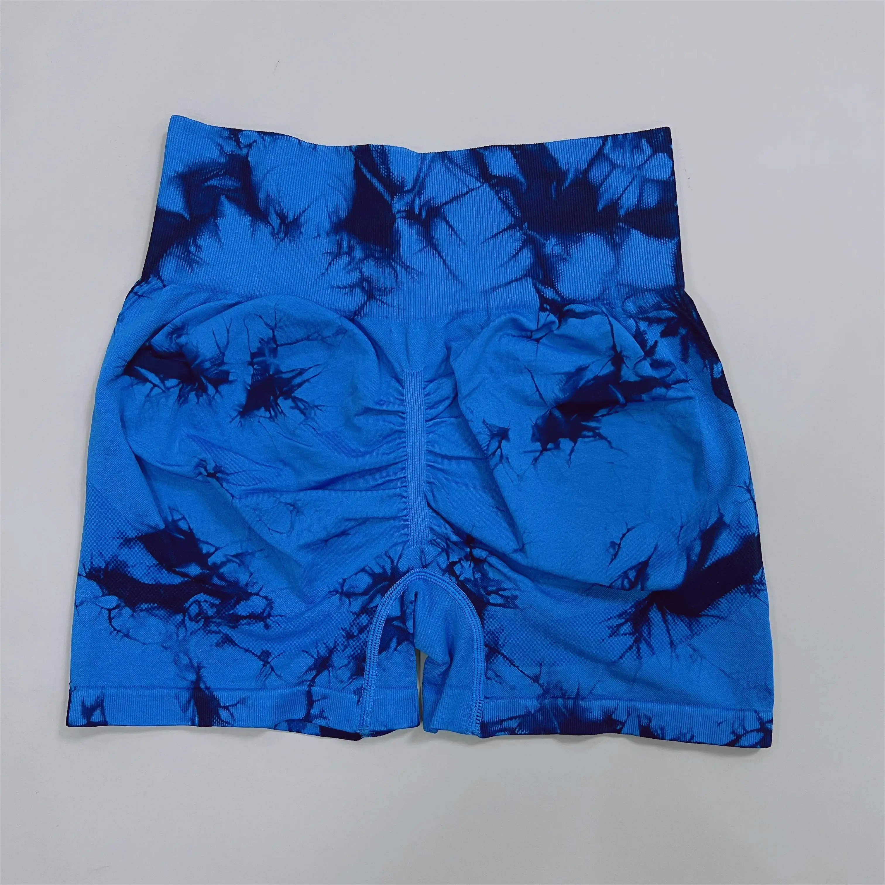 Neue Frauen Gym Tie Dye Scrunch Shorts Fitness Nahtlose Butt Lifting Sport Leggings Stretch Active Workout Laufhose – Detail 8