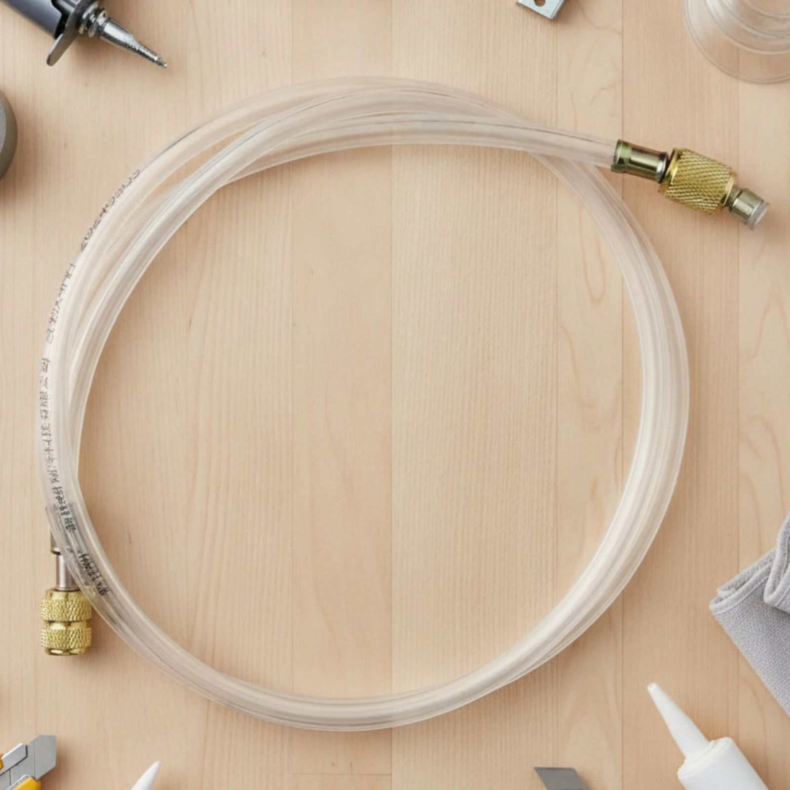 Refrigerant Charging Hose Transparent Refrigerant Hose with Brass Fittings Clear Charging Tube Knurled Long-Lasting