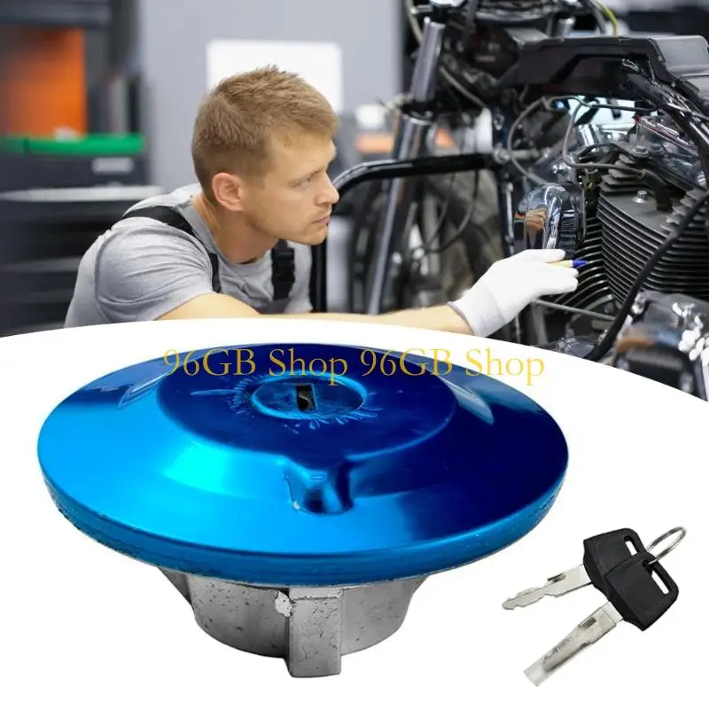 96GB Aluminum Gas Cover with Lock Weather Resistant Anti Theft Cap Motorcycle Spare Part for Bike YBR125