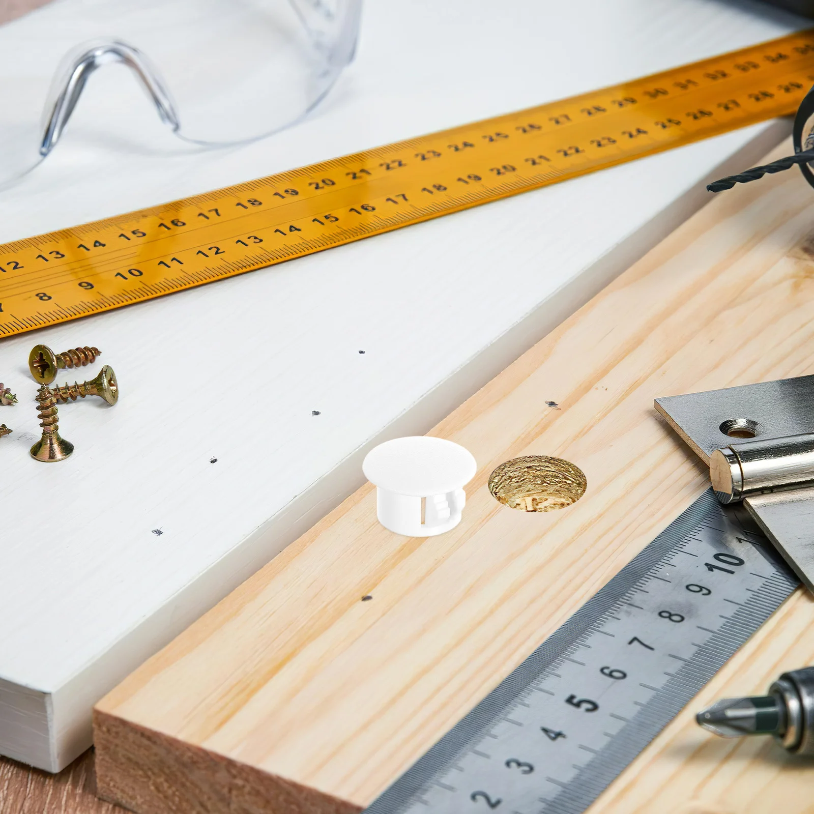 100 Stuks Decoratieve Gat Caps 14Mm Ronde Plastic Plug Covers Voor Meubels Kast Schroefgaten Snap-In Eindkappen lichtgewicht Diy