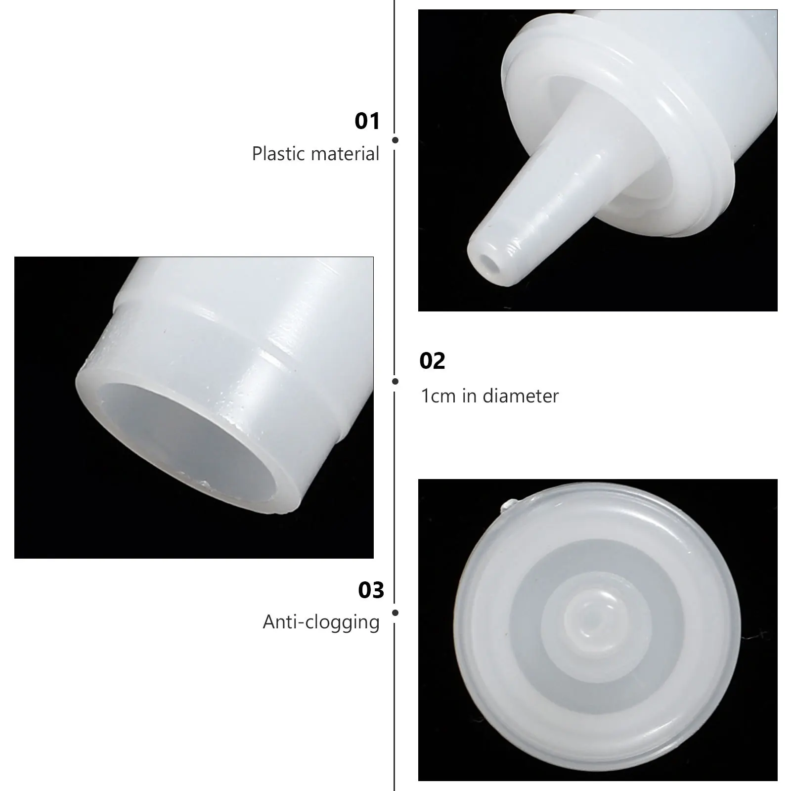 

100pcs Eyelash Glue Bottle Caps Durable Lash Extension Plugs Portable Replacement Tips Stopper For Eyelash Tools Use