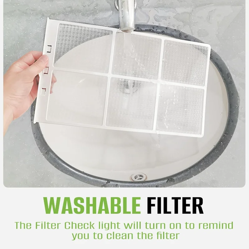 Condicionador de ar de janela habilitado para WiFi de 6,000 BTU, unidade CA de janela inteligente com controle remoto, economia de energia, kit de fácil instalação