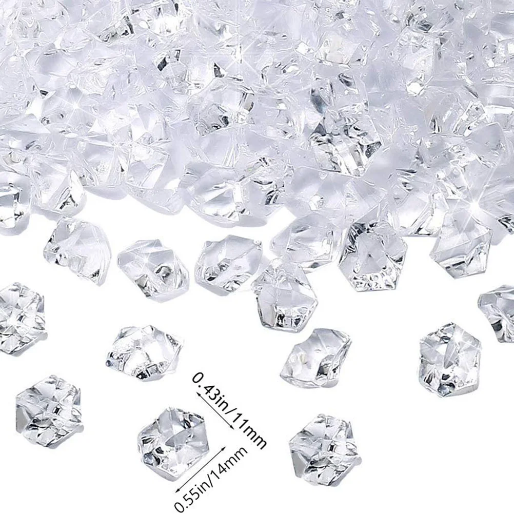 

1Set 5x7mm White Crystal Stones Creative Fish Tank Gravels Aquarium Decorations Birthday Event DIY Crafts Transparent