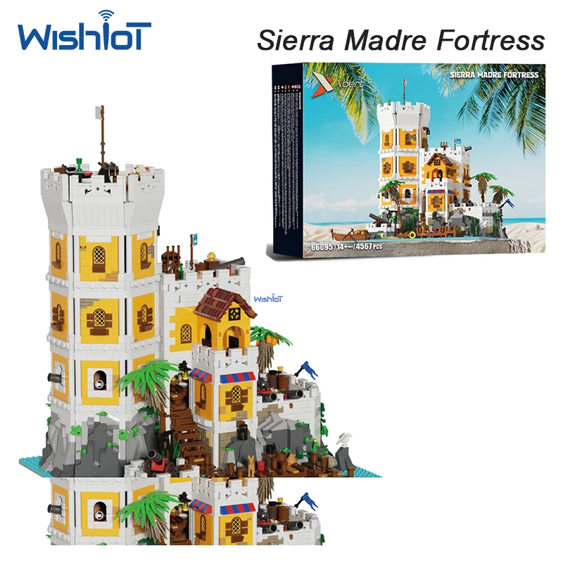 MOC Royal Pirate Fortress 4567PCS Building Block Set Large Naval Stronghold Architecture Model DIY Assembly Display Bricks